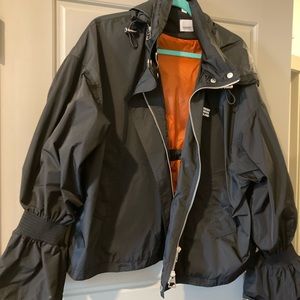 Burberry drawstring lightweight rain coat womens size 14